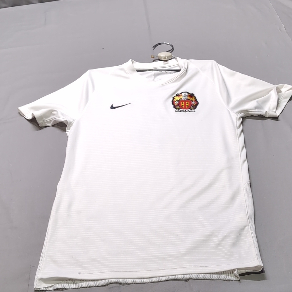 Nike Dri-FIT Roma FC Soccer Jersey Mens Small White Short Sleeve #3 Shirt‎